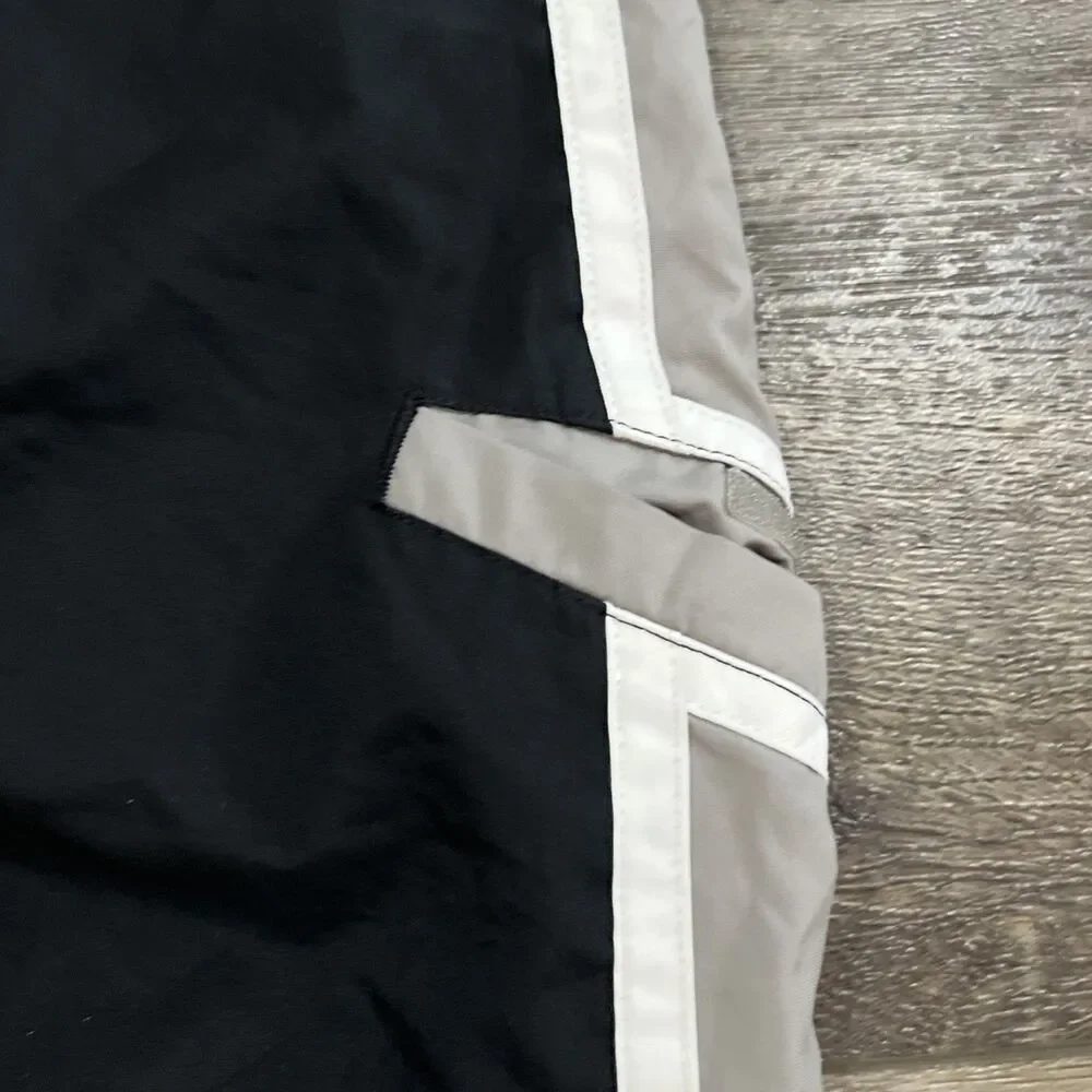 Vintage Y2K Nike Gray Tag Black Gray White Lined Track Pants - Youth XL 18-20